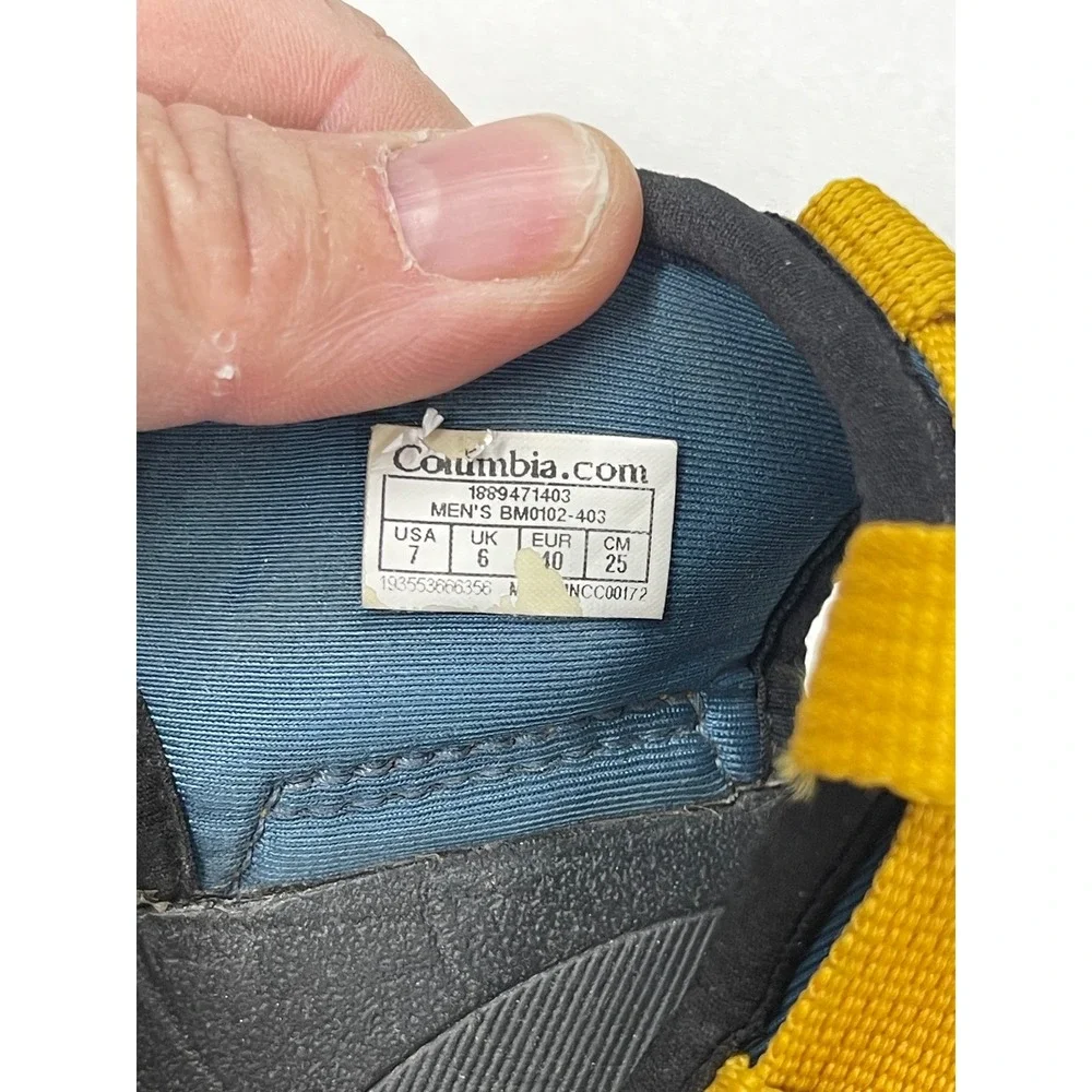 Columbia Santiam 2 Strap Mens Sandals Yellow Blue BM0102-403 Size 7